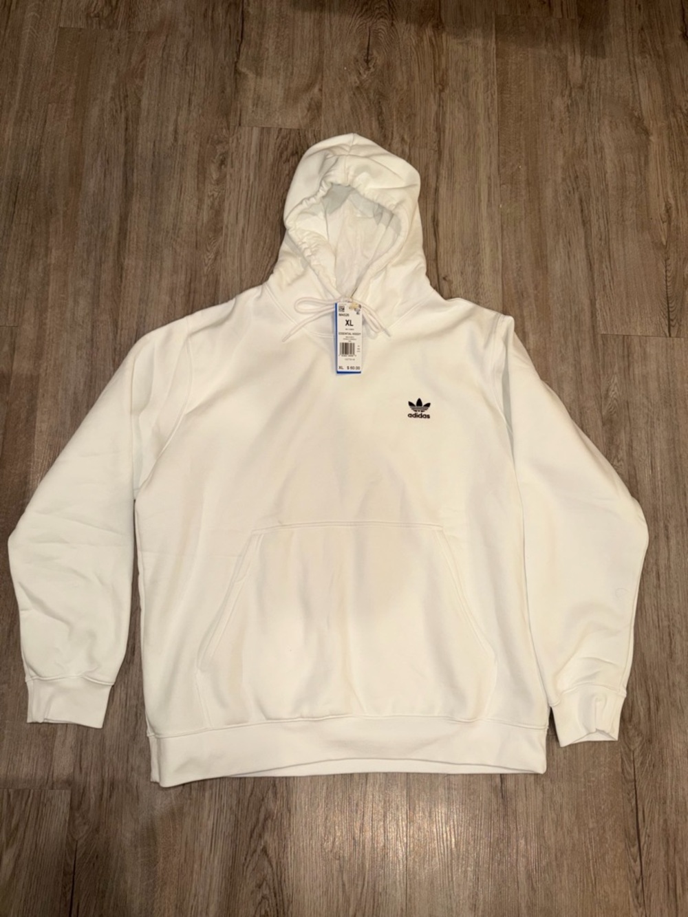 NWT Men’s Adidas Essential Hoodie - White - Size XL